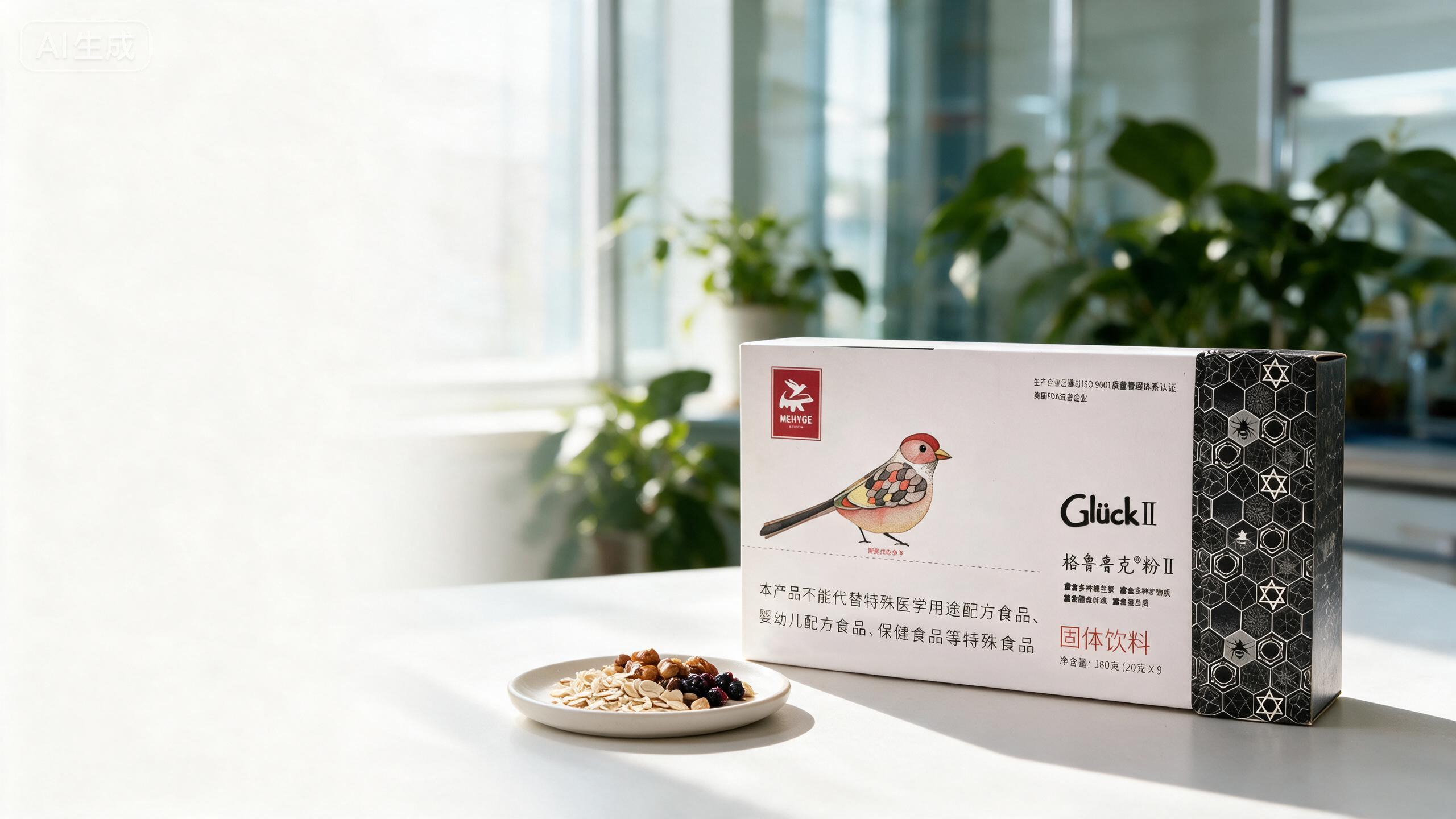 格鲁鲁克粉Ⅱ在明亮研发办公环境中的产品场景